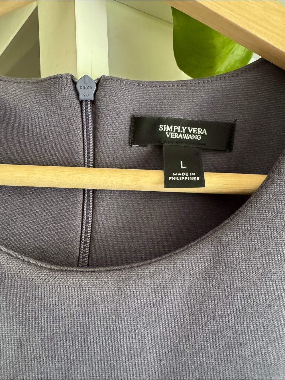 Simply Vera Vera Wang Slate Peplum Dress Top - Picture 3 of 3